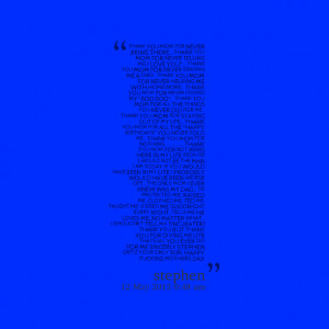 thank you mom for never being there thank you mom for never telling me ...