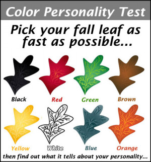 Personality Test Using Pick Your Colored Leaf