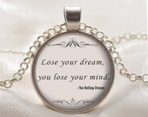 The Rolling Stones Quote Pendant - Motivational Lyric Necklace ...