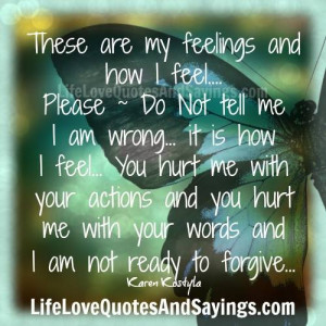 Am Not Ready To Forgive..