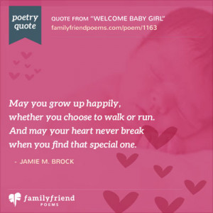 Welcome Baby Girl - Baby Quotes