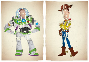 Set of 2 typography prints based on quotes from the movie Toy Story ...