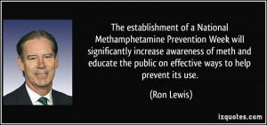 The establishment of a National Methamphetamine Prevention Week will ...