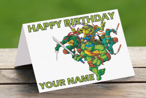 teenage mutant ninja turtles birthday card