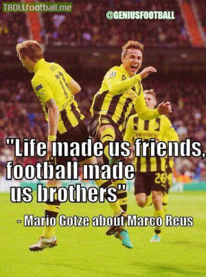 Mario Gotze on Marco Reus