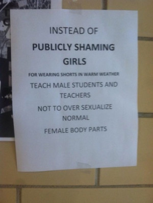 principal at my school made an announcement yesterday that the girls ...