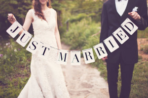 DIY Just Married Banner