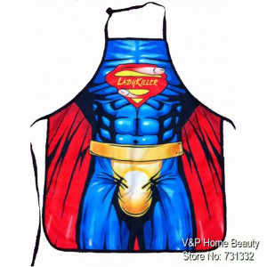 Lady-killer-Muscle-superman-costume-Barbecure-Funny-Apron-Romantic-fun ...
