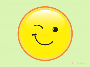Winking Smiley - desktop wallpaper