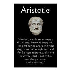 Aristotle - Anger Management Quote Poster | Zazzle.co.uk More