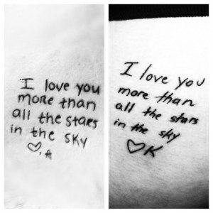 Matching Tattoos For Couples Quotes Matching love quote tattoos in