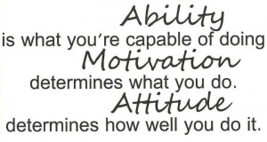 Ability...Motivation...Attitude ♥