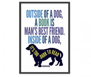 Groucho marx, quotes, sayings, on book, best friend
