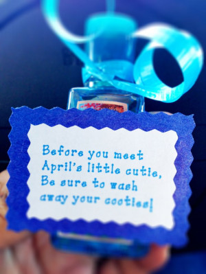 Baby Shower Hand Sanitizer Favor Sayings