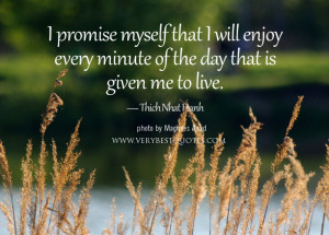 enjoy every minute of the day quotes, Thich Nhat Hanh Quotes