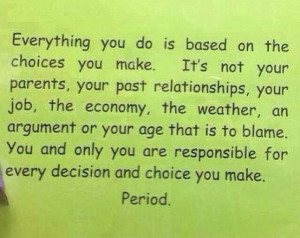 Personal responsibility