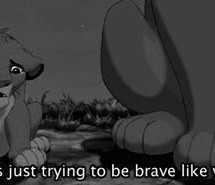 black and white, brave, cute, disney, lion, quotes, sadness, the lion ...
