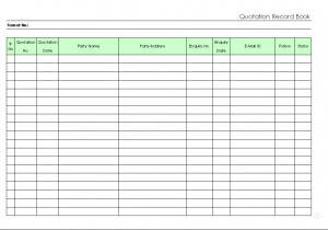 record book example quotation record book format report excel format ...