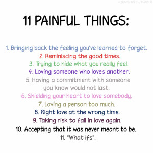 Amusing Quotes About Enjoying Life: ELEVEN PAINFUL THINGS IN LOVE ...
