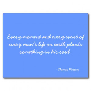 Inspirational Postcard quoting Thomas Merton