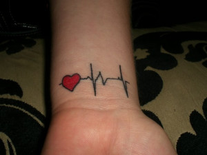 Heart Tattoo Design and Ideas for Youth and Couple : Heart Beat Tattoo ...