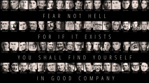 Atheist Hell BW faces people statement quotes dark wallpaper ...