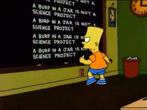 Bart Simpson Blackboard