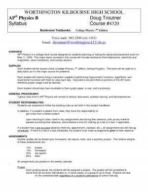 College Level Book Report Template