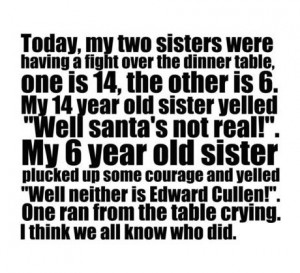 Funny Quotes About Sisters Fighting Funny sisters fight santa