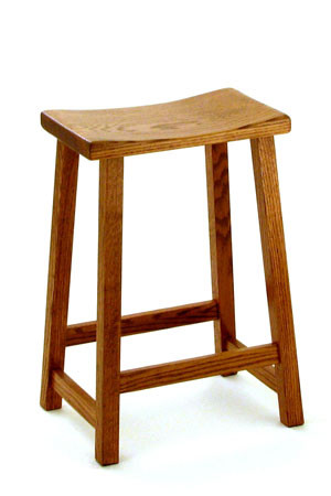 Amish crafted in your choice of oak, maple or cherry this barstool has ...