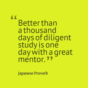 Better than a thousand days of diligent study is one day with a great ...