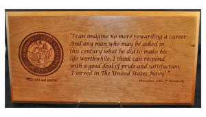 Personalized Navy JFK Quote Plaque