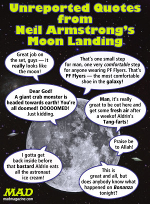 Unreported Quotes from Neil Armstrong's Moon Landing