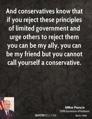 know that if you reject these principles of limited government ...