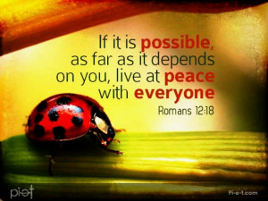 live at peace with everyone