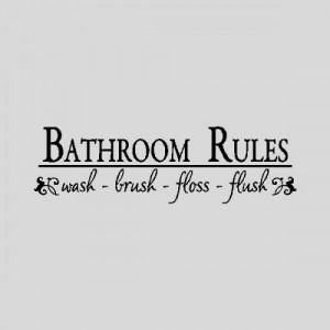 ... ...Bathroom Wall Quotes Words Sayings Removable Wall Lettering B001