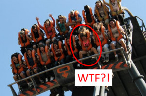 Roller Coaster London Funny Disgusting Girl People Open Legs Red Face ...