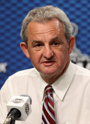 this photo darryl sutter head coach darryl sutter of the los angeles