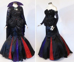Designer Maleficent Cosplay Costume Evening Gown by glimmerwood