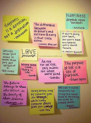 Sticky note quotes