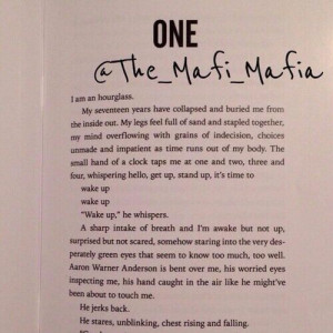 The first page of Ignite Me! OH MY GOD I NEED THIS BOOK NOW.