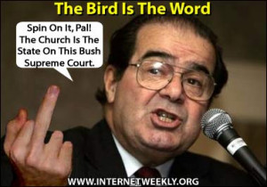 Inspiration: 'Herald' Says Justice Scalia Makes 'Obscene Gesture'