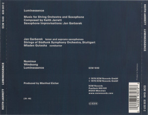 Keith Jarrett Jan Garbarek Luminessence Music For String Orchestra And ...