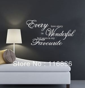 Free Shipping:New Love Quote saying Bed Room Decal Vinyl Quote Decal ...