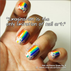 Nail art used for photo is Dripping Rainbow