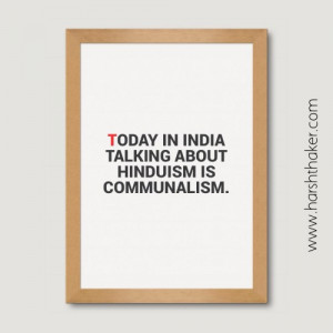 Hinduism in India today Quote – Sarcasm