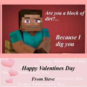 Cheesy valentines card: minecraft by Pickleplayer