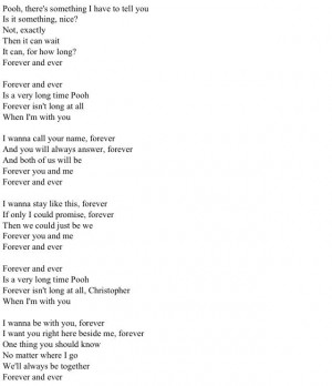 Forever and ever is an awfully long time Winnie the Pooh quotes poem