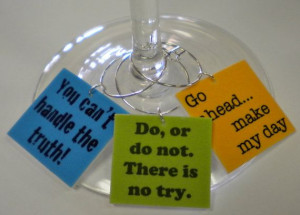 Best Movie Quotes Wine Charms UNIQUE gift for wine drinkers Perfect ...