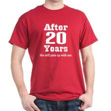 20th Anniversary Funny Quote Dark T-Shirt for
